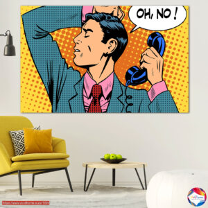 Pop Art OH, NO! Comic Speech Bubble Leinwanddruck