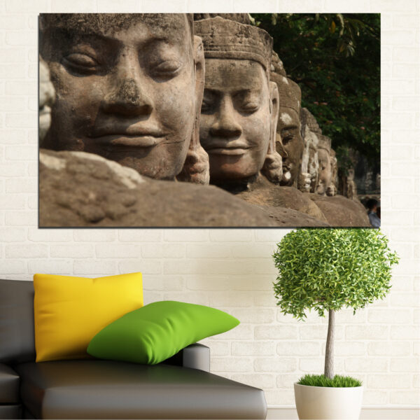 Buddha kuju küünlitega kanvaspilt