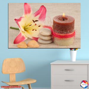 Zen Stones and Water Lilies Canvas Print