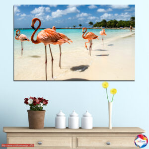 Flamingo Idyll 5 részes vászonnyomat