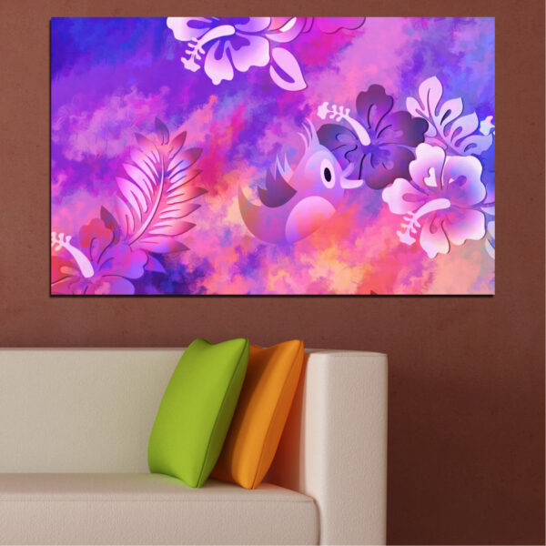 Chinese Rose Collage Canvas Print