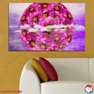 Floral Collage Reflection Canvas Print