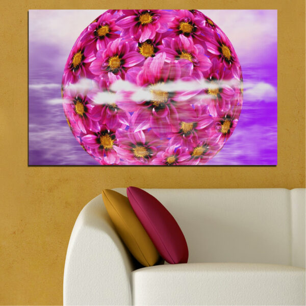 Impression sur Toile Collage Floral Reflet