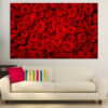 This canvas shows a bouquet of soft pink roses against a neutral backdrop