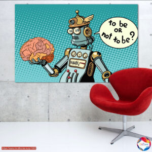 Pop-Art-Cartoon-Figur Leinwanddruck