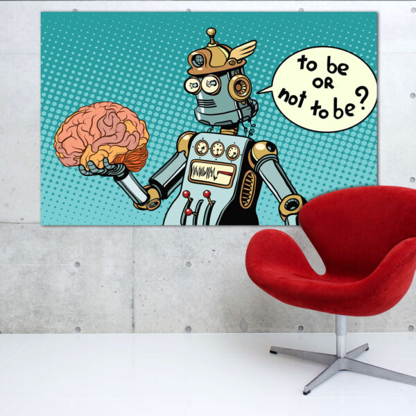 Pop Art risana figura na platnu