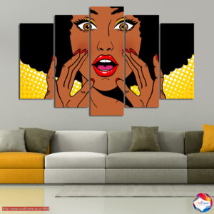 Lienzo Pop Art Gossip de 5 Paneles Múltiples