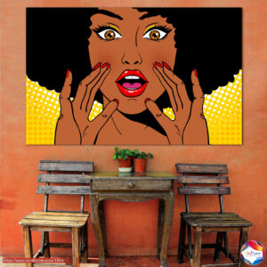 Pop Art Gossip Cartoon Leinwanddruck