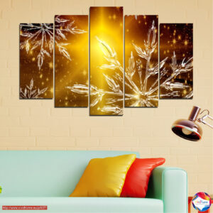 Sneeuwvlok Obsidiaan 5-delig Canvas Print Set
