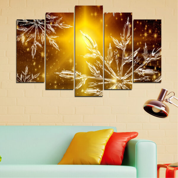 Snowflake Obsidian 5-Piece Canvas Print Set