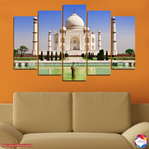 Taj Mahal napnyugtakor 5 részes vászonnyomat