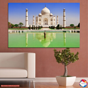 Obraz na płótnie Taj Mahal o zachodzie słońca
