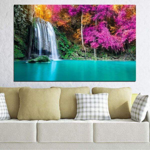 Waterfall in Forest Canvas Print