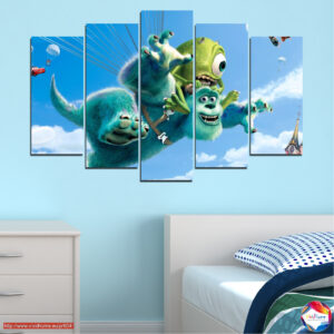 Monsters Inc. 5-paneeliga kanvaasprint