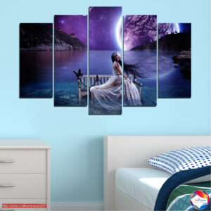Lunar Girl piecu daļu audekla prints