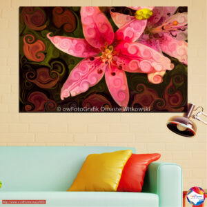 Natur-Blumen-Collage Leinwanddruck