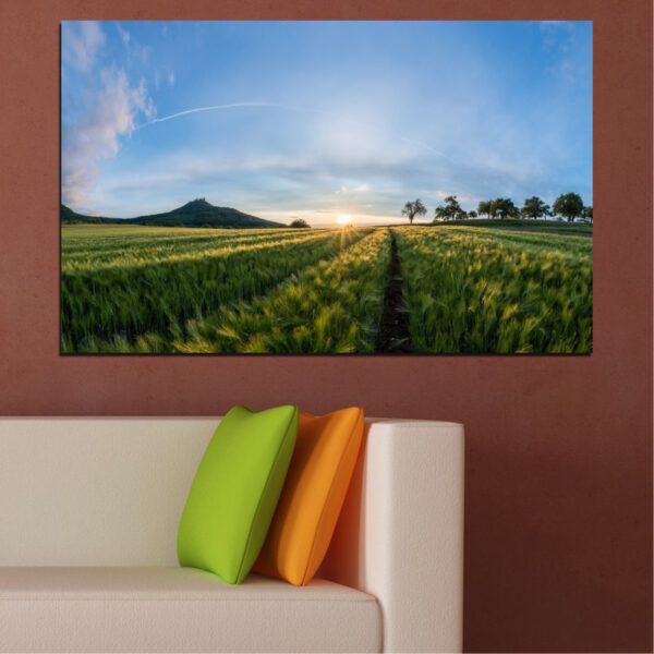 Green Fields at Sunrise Canvas Print