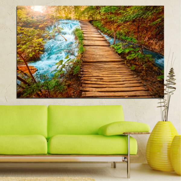 Waterpad door bergdal canvas print