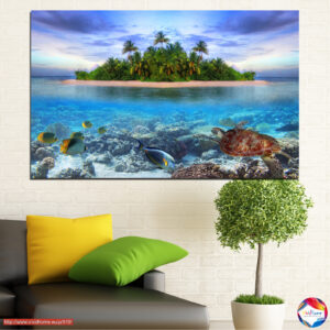 Tropical Island Lagoon Leinwanddruck