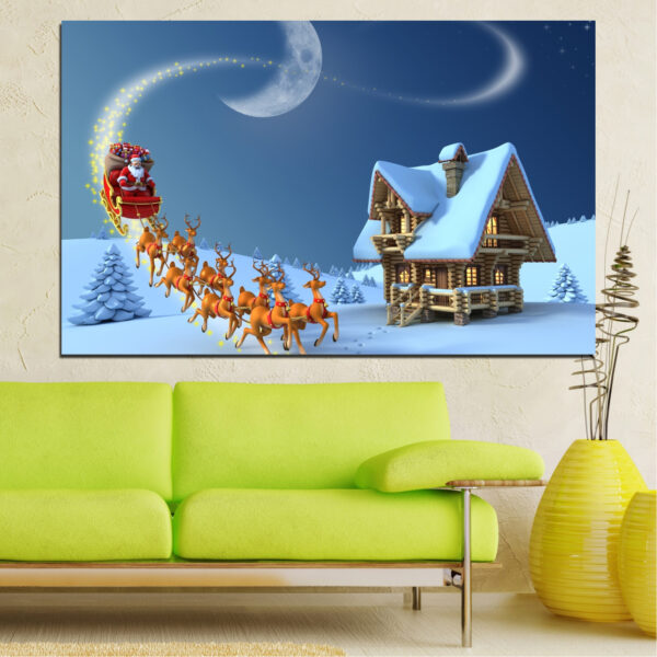 Toile Maison Silencieuse Sous la Neige