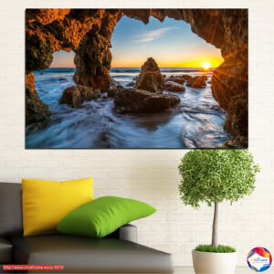 Sunrise Ocean Waves 5-Piece Canvas Print