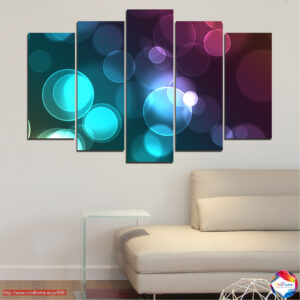 Bubble Sensation Abstract 5-delad Canvas Print Set
