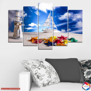 Jūrnieks 5 paneļu audekla prints