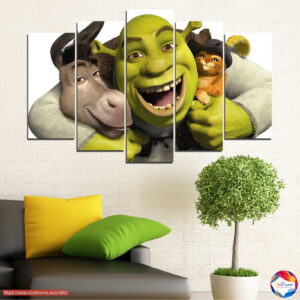 Shrek ja sõbrad 5-osaline kanvasprindipakett