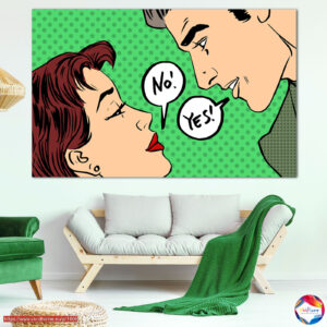 Pop Art Retro Smile Leinwanddruck