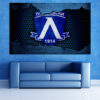 This canvas print captures Levski Sofia football club imagery with the team's signature blue and white colors