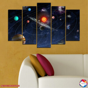 Milky Way Galaxy Simulation Canvas Print – 5 Pieces