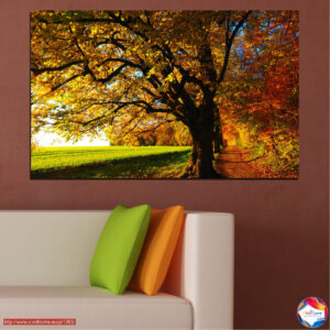 Rudens meža taka 5 paneļu audekla prints