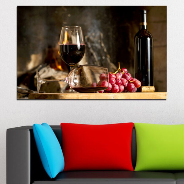 Vin och druvor stilleben canvas print