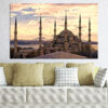 The Sultan Ahmed Mosque rises with its six minarets and cascading domes against the Istanbul skyline