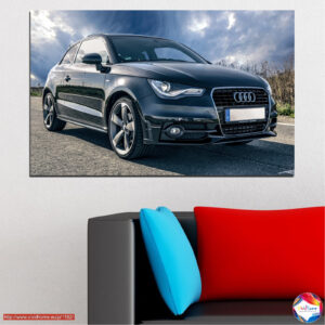 Kiiresti sõitev auto kõrbes Canvas Print