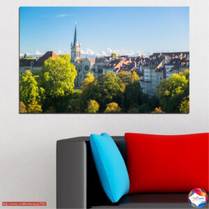 Urban Peaks Canvas Print – Mountain City View
