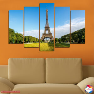 Eiffel-torony alkonyatkor – 5 részes vászonnyomat