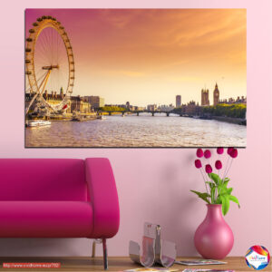 London Eye i Thames Riverside Platno