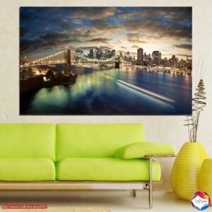 Between the Worlds Abstract Reflection Canvas Print