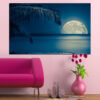 This canvas shows ocean water in deep blue with turquoise highlights where light catches the surface