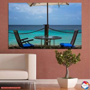 Lunch for Two Coastal Terrace Canvas Print