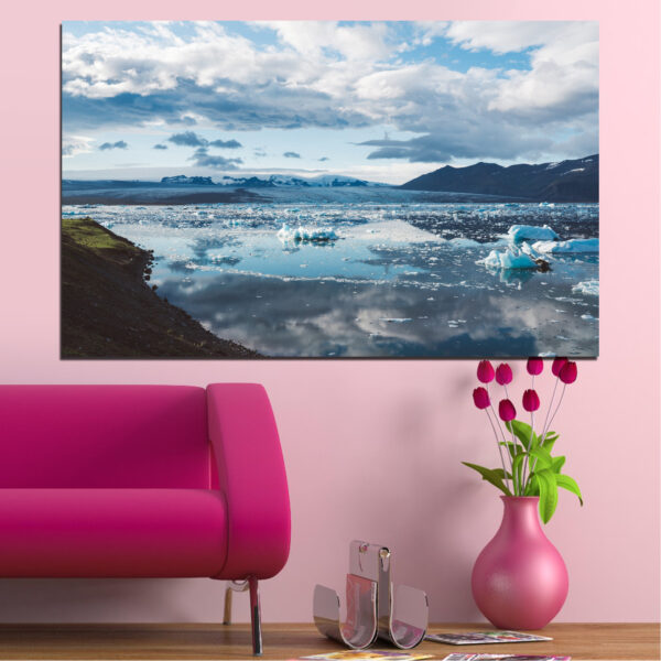 Παγωμένη Λίμνη Χειμερινό Τοπίο Canvas Print