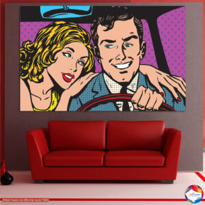 Καμβάς Pop Art Γυναίκα Οδηγός