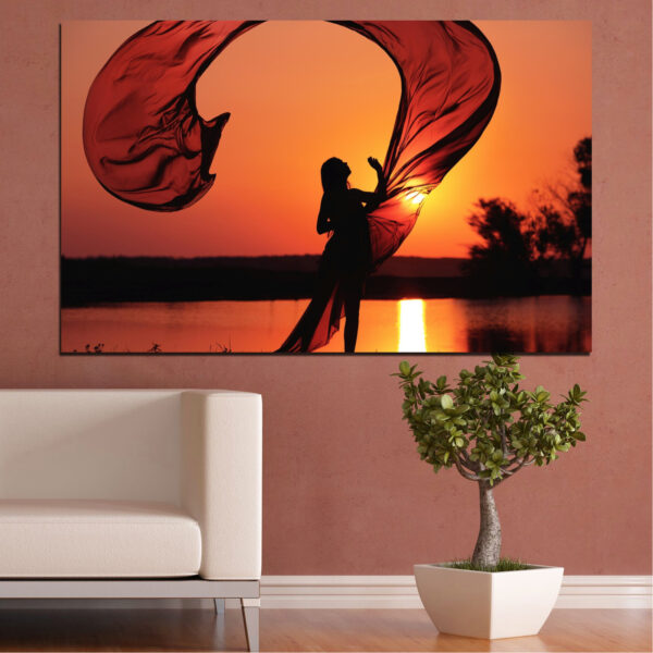 Veiled Woman at Sunset Canvas Print