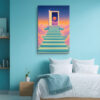 Trap Boven de Wolken - aan de muur in een interieur