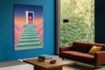 Trap Boven de Wolken - aan de muur in een interieur