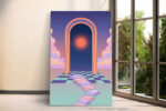Coral Gate of the Sun - on the wall in a room interior