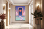 Coral Gate of the Sun - on the wall in a room interior