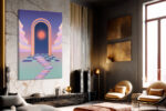 Coral Gate of the Sun - on the wall in a room interior