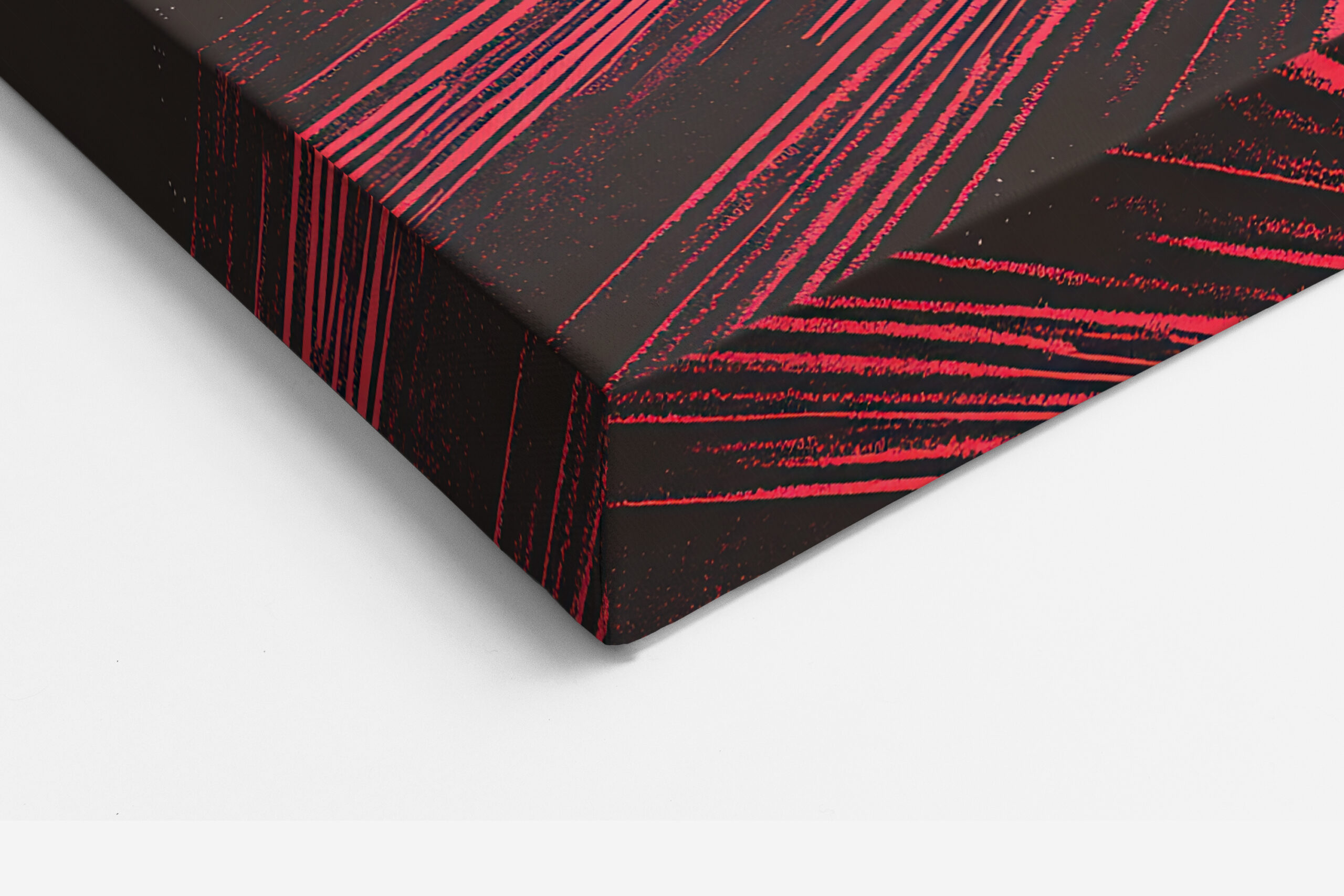 Red Sphere and Threads - Canvas Print - on the wall in a room interior